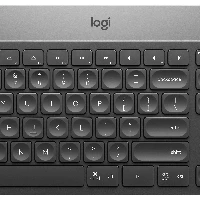 Logitech Craft Advanced keyboard with creative input dial, Full-size (100%), Wireless, RF Wireless + Bluetooth, QWERTY, Black, Grey