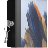 Compulocks Galaxy Tab A8 10.5 Space Enclosure Rotating Counter Stand - Supporto - per tablet - alloggiamento rotante - bloccabile - alluminio ad alta purezza - nero - dimensione schermo 10.5 - parte superiore banco, a libera installazione - per Samsung