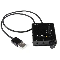 StarTech.com USB Stereo Audio Adapter External Sound Card with SPDIF Digital Audio and Stereo Mic, 5.1 channels, 24 bit, 91 dB, USB