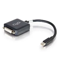 C2G 20cm Mini DisplayPort to DVI Adapter - Thunderbolt to Single Link DVI-D Converter M/F - Black, 0.2 m, Mini DisplayPort, DVI-D, Male, Female, 1920 x 1200 pixels
