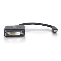 C2G 20cm Mini DisplayPort to DVI Adapter - Thunderbolt to Single Link DVI-D Converter M/F - Black, 0.2 m, Mini DisplayPort, DVI-D, Male, Female, 1920 x 1200 pixels