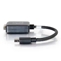 C2G 20cm Mini DisplayPort to DVI Adapter - Thunderbolt to Single Link DVI-D Converter M/F - Black, 0.2 m, Mini DisplayPort, DVI-D, Male, Female, 1920 x 1200 pixels