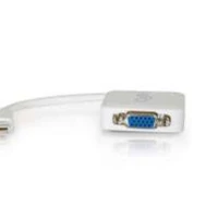C2G 20cm Mini DisplayPort to VGA Adapter - Thunderbolt to VGA Converter M/F - White, 0.2 m, Mini DisplayPort M, HD15 F, Male, Female, 1920 x 1200 pixels