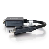 C2G 8in DisplayPort Male to Single Link DVI-D Female Adapter Converter - Black, 0.2 m, DisplayPort, DVI-D, Male, Female, Straight