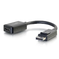 C2G 8in DisplayPort Male to HDMI Female Adapter Converter - Black, 0.2 m, DisplayPort, HDMI, Male, Female, 1920 x 1080 pixels