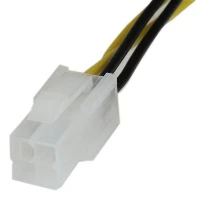 StarTech.com 8in ATX12V 4 Pin P4 CPU Power Extension Cable - M/F, 0.204 m, ATX (4-pin), ATX (4-pin), Male, Female, Black, White, Yellow