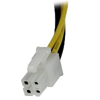 StarTech.com 8in ATX12V 4 Pin P4 CPU Power Extension Cable - M/F, 0.204 m, ATX (4-pin), ATX (4-pin), Male, Female, Black, White, Yellow
