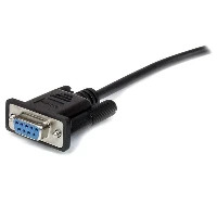 StarTech.com 3m Black Straight Through DB9 RS232 Serial Cable - M/F, Black, 3 m, DB-9, DB-9, Male, Female