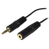 StarTech.com 12 ft PC Speaker Extension Audio Cable, 3.5mm, Male, 3.5mm, Female, 3.7 m, Black