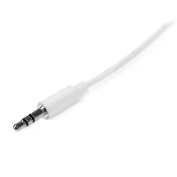 StarTech.com 3m White Slim 3.5mm Stereo Audio Cable - Male to Male, 3.5mm, Male, 3.5mm, Male, 3 m, White