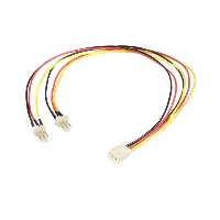 StarTech.com 12in TX3 Fan Power Splitter Cable, 0.3 m, Molex (3-pin), 2 x Molex (3-pin), Male, Female, Straight