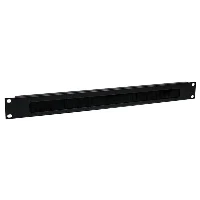 StarTech.com 1U Brush Strip Horizontal Server Rack Cable Management Panel, Cable management panel, Black, Steel, 1U, EIA RS310-D, CE, TAA, REACH