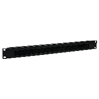 StarTech.com 1U Brush Strip Horizontal Server Rack Cable Management Panel, Cable management panel, Black, Steel, 1U, EIA RS310-D, CE, TAA, REACH