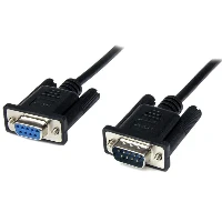 StarTech.com 2m Black DB9 RS232 Serial Null Modem Cable F/M, Black, 2 m, DB-9, DB-9, Male, Female