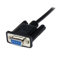 StarTech.com 2m Black DB9 RS232 Serial Null Modem Cable F/M, Black, 2 m, DB-9, DB-9, Male, Female