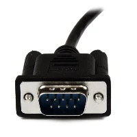 StarTech.com 2m Black DB9 RS232 Serial Null Modem Cable F/M, Black, 2 m, DB-9, DB-9, Male, Female