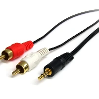 StarTech.com 3 ft Stereo Audio Cable - 3.5mm Male to 2x RCA Male, 3.5mm, Male, 2 x RCA, Male, 0.92 m, Black
