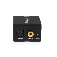 StarTech.com SPDIF Digital Coaxial or Toslink Optical to Stereo RCA Audio Converter, 32, 44.1, 48, 96 KHz, 5 V, 0.5 W, 100 - 240 V, 42 mm, 52 mm