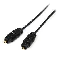 StarTech.com 15 ft Thin Toslink Digital Optical SPDIF Audio Cable, TOSLINK, Male, TOSLINK, Male, 4.6 m, Black