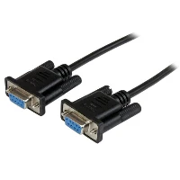 StarTech.com 1m Black DB9 RS232 Serial Null Modem Cable F/F, Black, 1 m, DB-9, DB-9, Female, Female