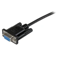 StarTech.com 1m Black DB9 RS232 Serial Null Modem Cable F/F, Black, 1 m, DB-9, DB-9, Female, Female