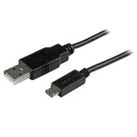 StarTech.com Short Micro-USB Cable - M/M - 15cm (6in), 0.15 m, USB A, Micro-USB B, USB 2.0, Male/Male, Black