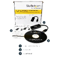 StarTech.com USB 3.0 to HDMI Adapter - 1080p (1920x1200) - Slim/Compact USB Type-A to HDMI Display Adapter Converter for Monitor - External Video & Graphics Card - Black - Windows Only, 3.2 Gen 1 (3.1 Gen 1), USB Type-A, HDMI output, 1920 x 1200 pixels