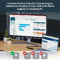 StarTech.com USB 3.0 to HDMI Adapter - 1080p (1920x1200) - Slim/Compact USB Type-A to HDMI Display Adapter Converter for Monitor - External Video & Graphics Card - Black - Windows Only, 3.2 Gen 1 (3.1 Gen 1), USB Type-A, HDMI output, 1920 x 1200 pixels