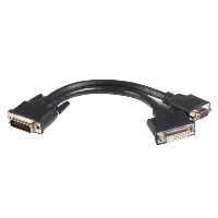 StarTech.com 8in LFH 59 Male to Female DVI I VGA DMS 59 Cable, DMS, DVI-I + VGA (D-Sub), Male, Female, 100 g, 17 mm