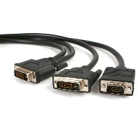 StarTech.com 6 ft DVI-I Male to DVI-D Male and HD15 VGA Male Video Splitter Cable, 1.8 m, DVI-I, DVI-D + VGA (D-Sub), Male, Male, Nickel