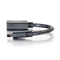 C2G 15cm Mini DisplayPort to DisplayPort Adapter Converter 4K UHD - Mini DP Male to DP Female - Black, 0.15 m, Mini DP, DP, Male, Female, Black