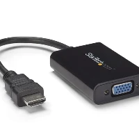 StarTech.com HDMI to VGA Video Adapter Converter with Audio for Desktop PC / Laptop / Ultrabook - 1920x1080, 1920 x 1080 pixels, 720p, 1080p, 60 Hz, Black, Active video converter, CE, FCC, RoHS