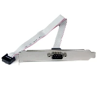 StarTech.com 16in (40cm) 9 Pin Serial Male to 10 Pin Motherboard Header Slot Plate, IDC, Serial, RS-232, Grey, CE, REACH, 121 mm