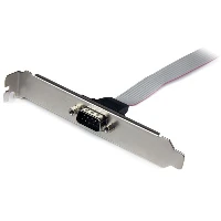 StarTech.com 16in (40cm) 9 Pin Serial Male to 10 Pin Motherboard Header Slot Plate, IDC, Serial, RS-232, Grey, CE, REACH, 121 mm