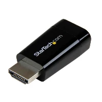 StarTech.com Compact HDMI to VGA Adapter Converter - Ideal for Chromebooks Ultrabooks & Laptops  1920x1200/1080p, Black