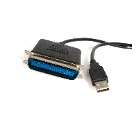 StarTech.com 6 ft USB to Parallel Printer Adapter - M/M, 1.9 m, Centronics, USB A, Male/Male, Black, 200 g