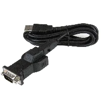 StarTech.com 1 Port USB to RS232 DB9 Serial Adapter with Detachable 6ft USB A to B Cable, DB-9, USB B, 1.8 m, Black