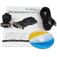 StarTech.com 1 Port USB to RS232 DB9 Serial Adapter with Detachable 6ft USB A to B Cable, DB-9, USB B, 1.8 m, Black