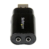 StarTech.com USB Stereo Audio Adapter External Sound Card, USB