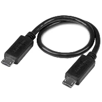 StarTech.com USB OTG Cable - Micro USB to Micro USB - M/M - 8 in., 0.203 m, Micro-USB B, Micro-USB B, Black
