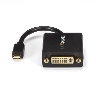 StarTech.com Mini DisplayPort to DVI Adapter - Mini DP to DVI-D Converter - 1080p Video - VESA Certified - mDP or Thunderbolt 1/2 Mac/PC to DVI Monitor - mDP 1.2 to DVI Single-Link Dongle, 0.13 m, Mini DisplayPort, DVI-I, Male, Female, Straight