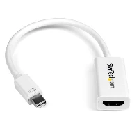 StarTech.com Mini DisplayPort to HDMI Adapter - Active mDP to HDMI Video Converter - 4K 30Hz - Mini DP or Thunderbolt 1/2 Mac/PC to HDMI Monitor/TV/Display - mDP 1.2 to HDMI Adapter Dongle - White, 0.15 m, Mini DisplayPort, HDMI, Male, Female, Straight