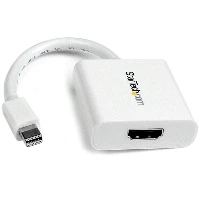 StarTech.com Mini DisplayPort to HDMI Adapter - mDP to HDMI Video Converter - 1080p - Mini DP or Thunderbolt 1/2 Mac/PC to HDMI Monitor/Display/TV - Passive mDP 1.2 to HDMI Dongle - White, 0.12 m, Mini-DisplayPort, HDMI, Male, Female, Straight