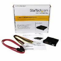 StarTech.com Bi-Directional SATA IDE Adapter Converter, 2 x SATA Data 7 pin M/1 x IDE 40 pin F, SP4 M, Black