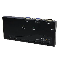 StarTech.com 2 Port High-Resolution 350 MHz VGA Video Splitter / Distribution Amplifier, VGA, 2x VGA, 2048 x 1536 pixels, Black, 350 MHz, 65 m