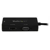 StarTech.com Travel A/V Adapter 3-in-1 Mini DisplayPort to VGA DVI or HDMI Converter, 0.15 m, Mini DisplayPort, DVI-D + VGA (D-Sub) + HDMI, Male, Female, Straight