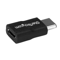 StarTech.com USB-C to Micro-USB Adapter - M/F - USB 2.0, USB 2.0 Type-C, USB 2.0 Micro-B, Black