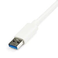 StarTech.com USB 3.0 to Gigabit Ethernet Adapter NIC w/ USB Port - White, Wired, RJ-45, USB, 5000 Mbit/s, White