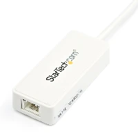 StarTech.com USB 3.0 to Gigabit Ethernet Adapter NIC w/ USB Port - White, Wired, RJ-45, USB, 5000 Mbit/s, White