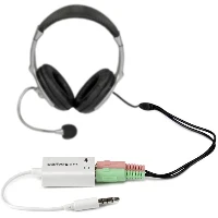 StarTech.com White headset adapter for headsets with separate headphone / microphone plugs - 3.5mm 4 position to 2x 3 position 3.5mm M/F, White, 3.5mm, 2 x 3.5mm, Male, Female, Polyvinyl chloride (PVC)